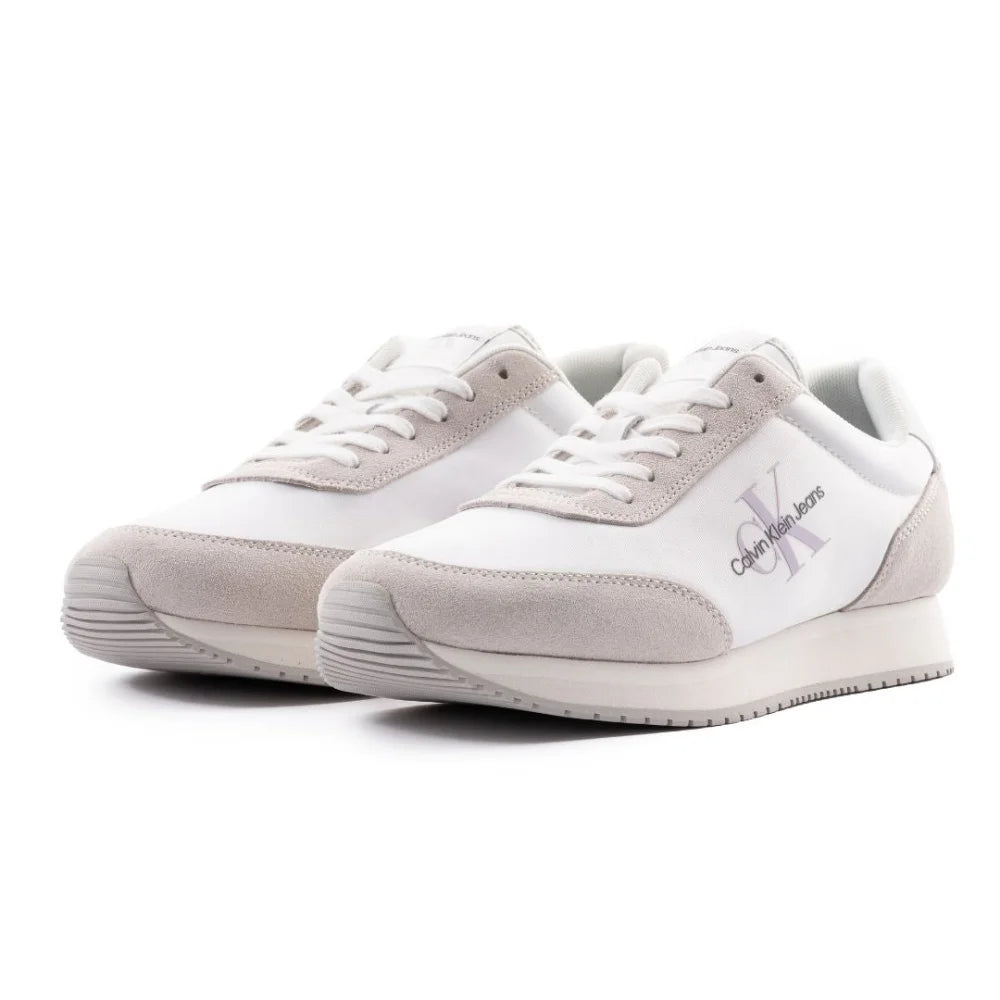 Calvin Klein Jeans Retro Runner SU-NY Mono Trainer - WHTGRYPNK - 41 / White/ Gray/ Purple
