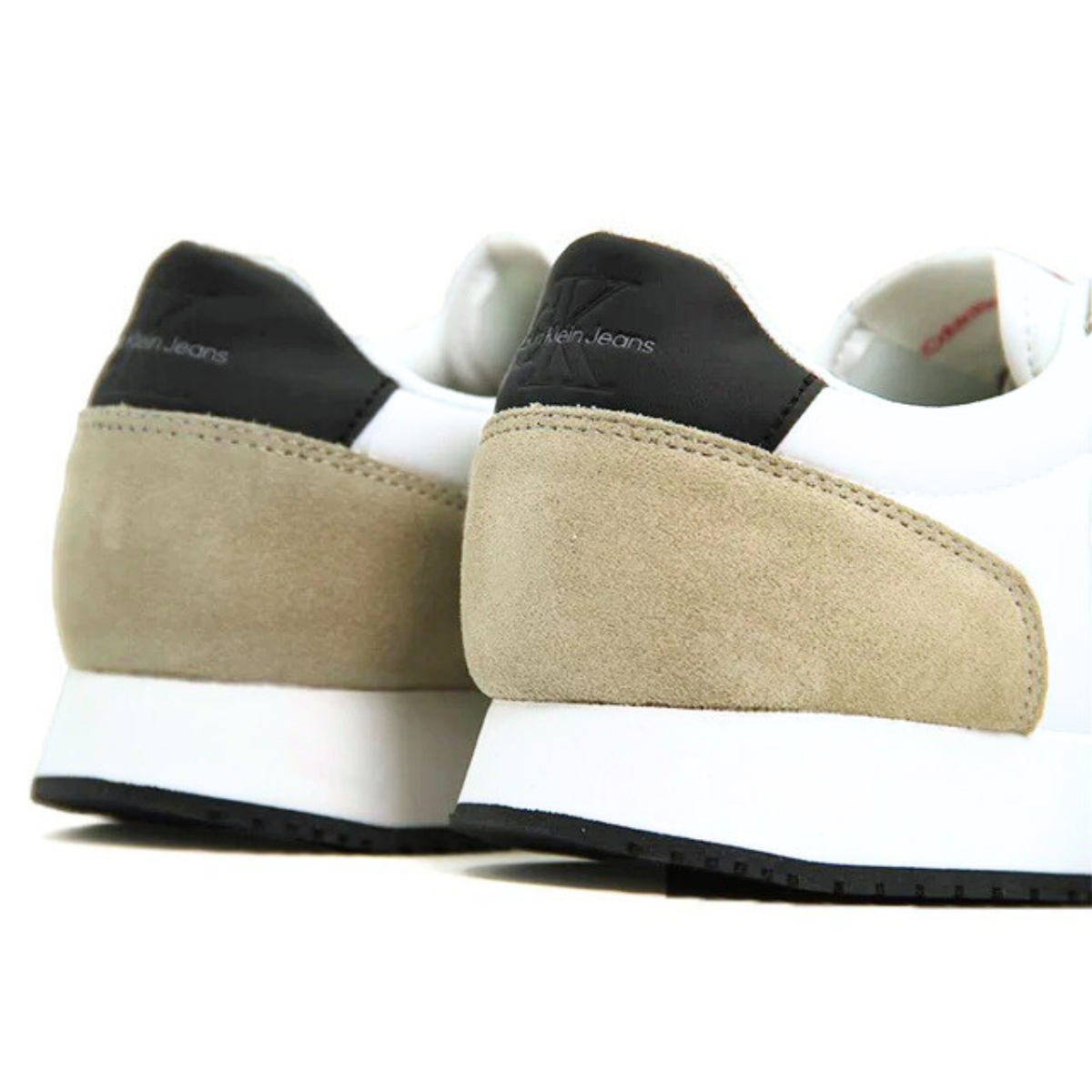 Calvin Klein Jeans Retro Runner SU-NY Mono Trainer - WHTOLVBLK - 40 / White-Olive-Black