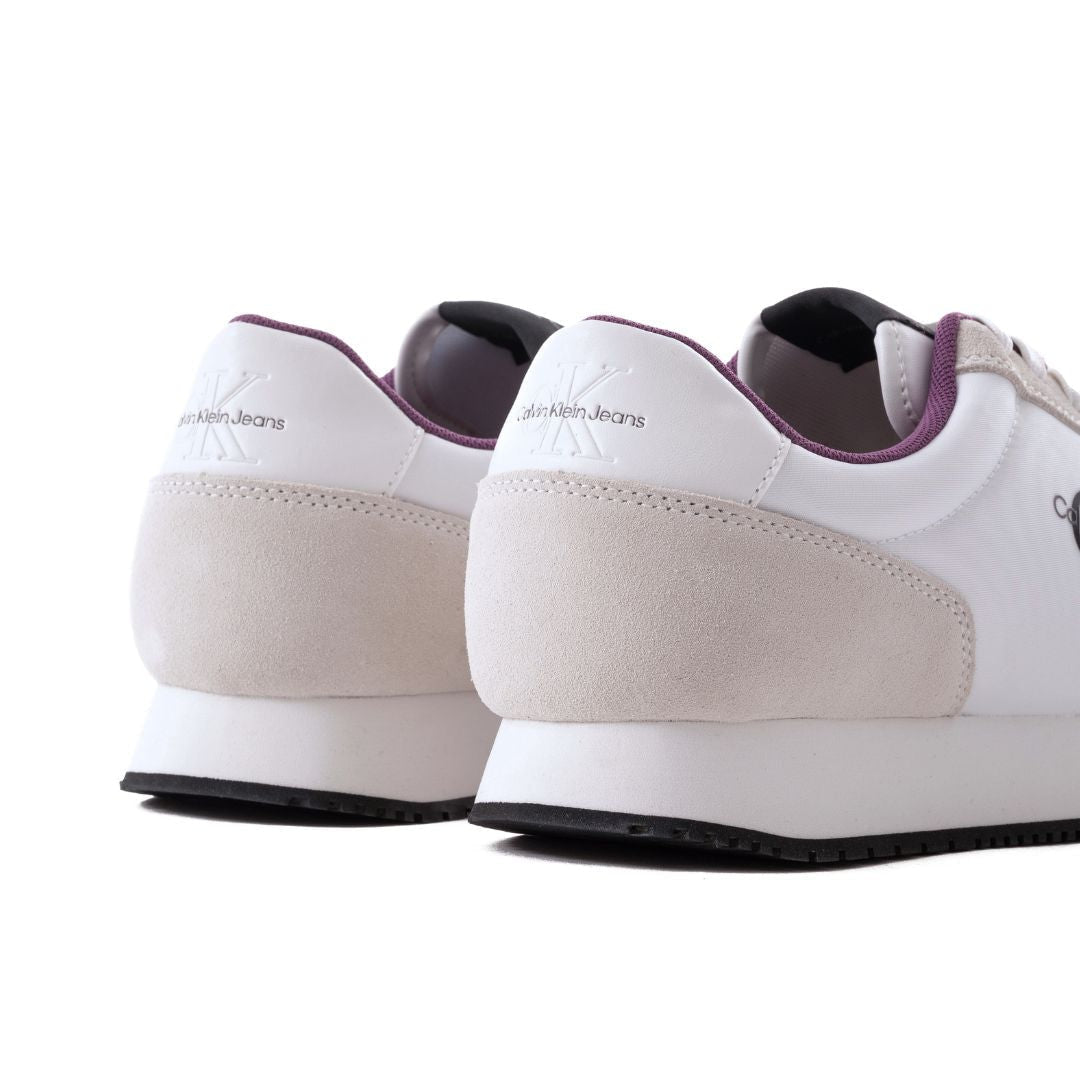 Calvin Klein Jeans Retro Runner SU-NY Mono Trainer - WHTPRLBLK - 43 / White/ Black/ Purple