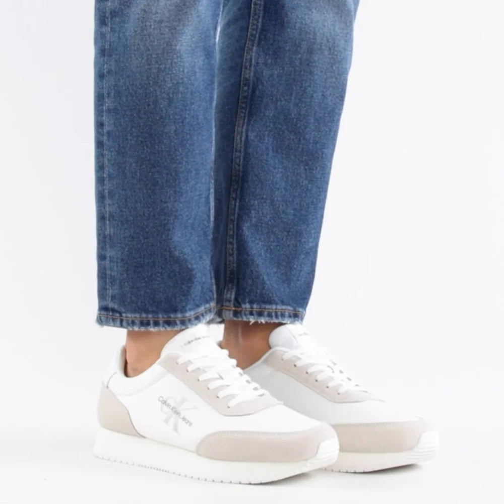 Calvin Klein Jeans Retro Runner SU-NY Mono Trainer - WHTWHT