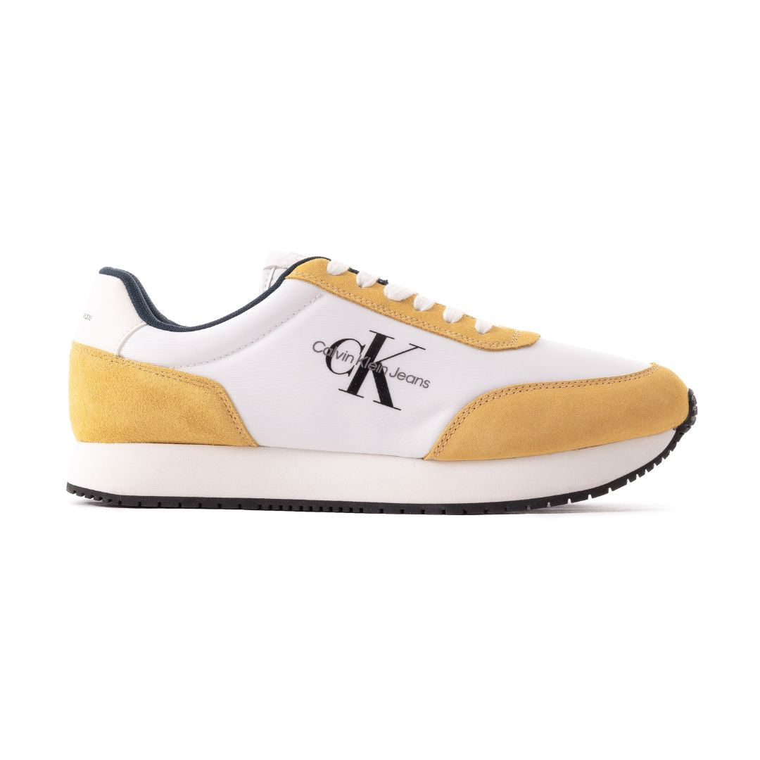 Calvin Klein Jeans Retro Runner SU-NY Mono Trainer - WHTYELBLK - 42 / White/ Yellow/ Black