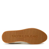 Calvin Klein Jeans Retro Runner Wingtip Mix Trainer - WHTGRY