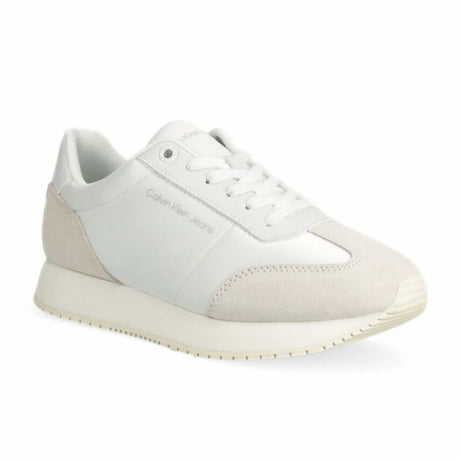 Calvin Klein Jeans Runner Low Lace Mix DC Women YW0YW01367-WHTBEG - 38 / White/ Beige