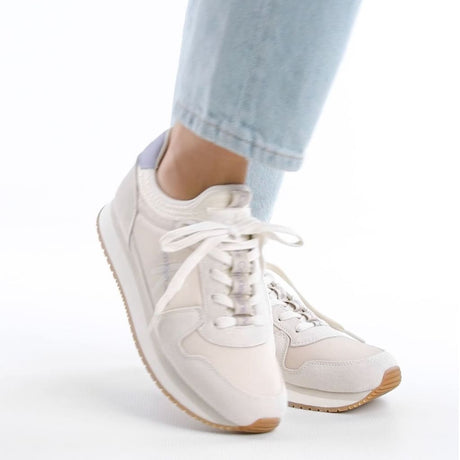 Calvin Klein Jeans Runner Sock Laceup Refl WN Women YW0YW01238 - WHTPRL - Shoes