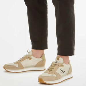 Calvin Klein Jeans Runner Sock Laceup Trainer YM0YM00553-BEG - Shoes