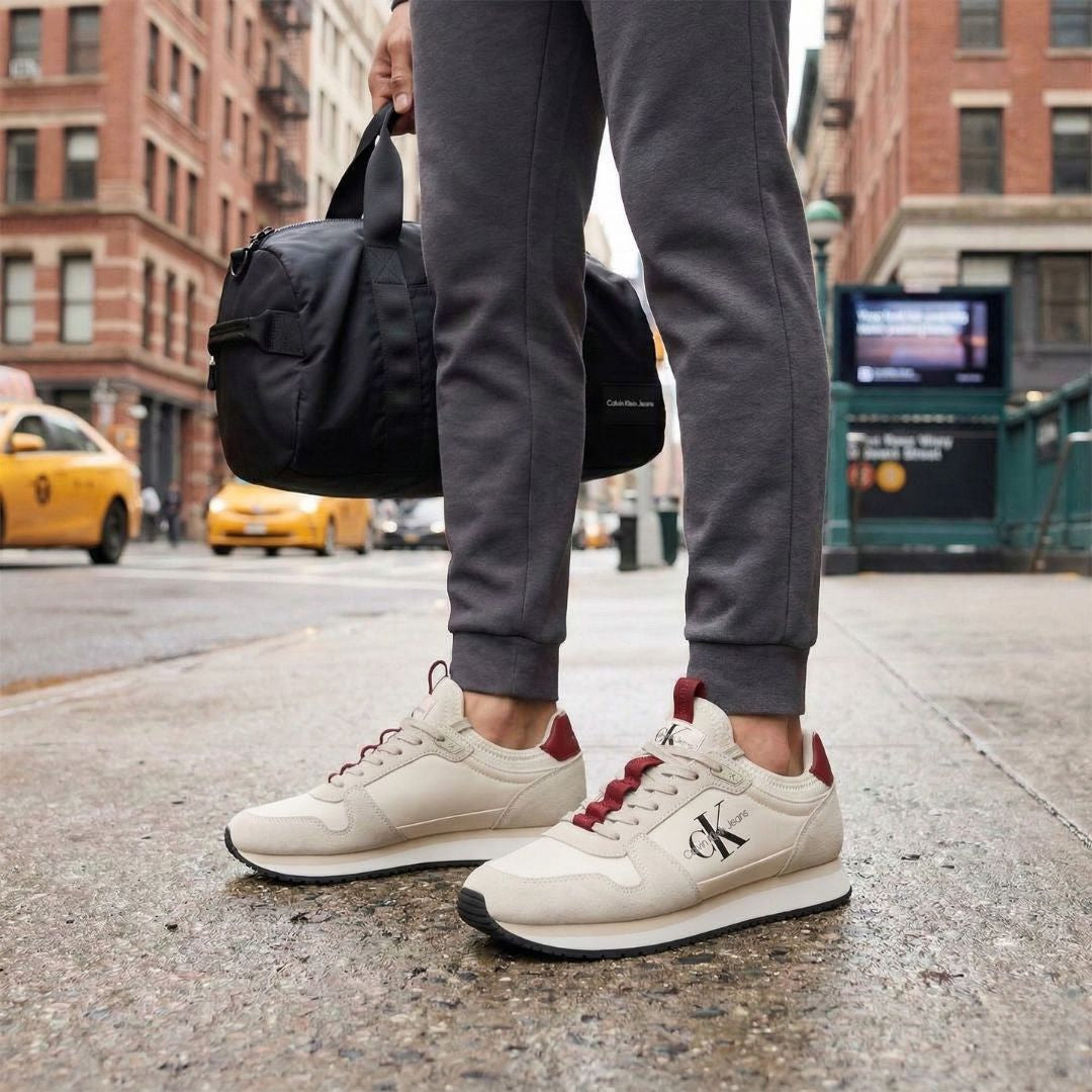 Calvin Klein Jeans Runner Sock Laceup Trainer YM0YM00553-BEGRED