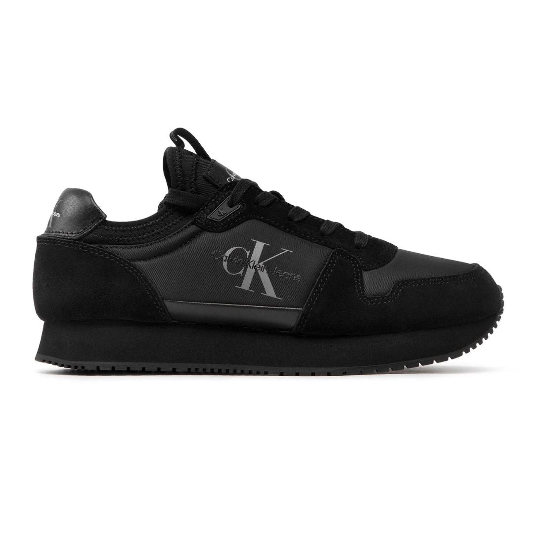 Calvin Klein Jeans Runner Sock Laceup Trainer YM0YM00553-BLKBLK - Black / 40