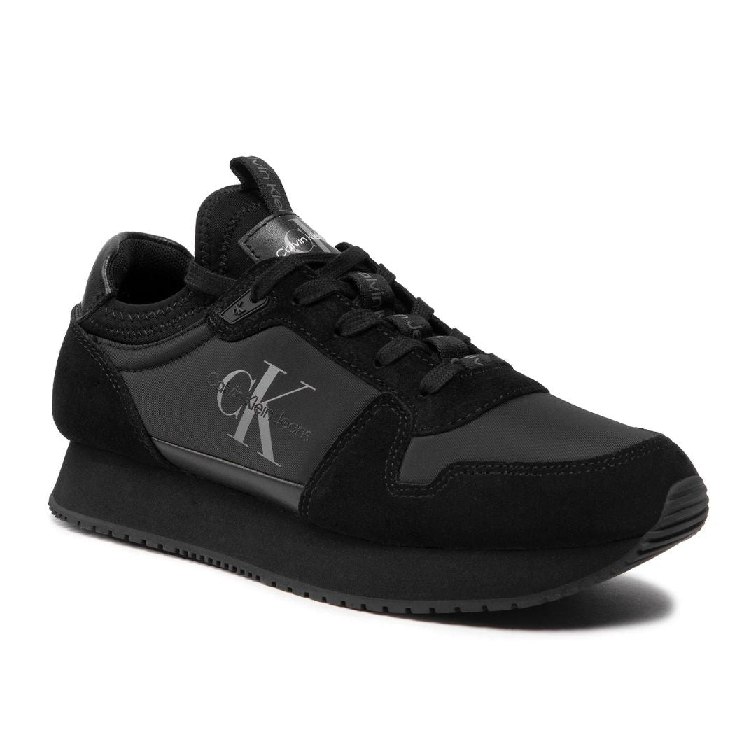 Calvin Klein Jeans Runner Sock Laceup Trainer YM0YM00553-BLKBLK