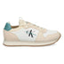 Calvin Klein Jeans Runner Sock Laceup Trainer YM0YM00553-WHTGRN - 40 / Beige/ Green - Shoes