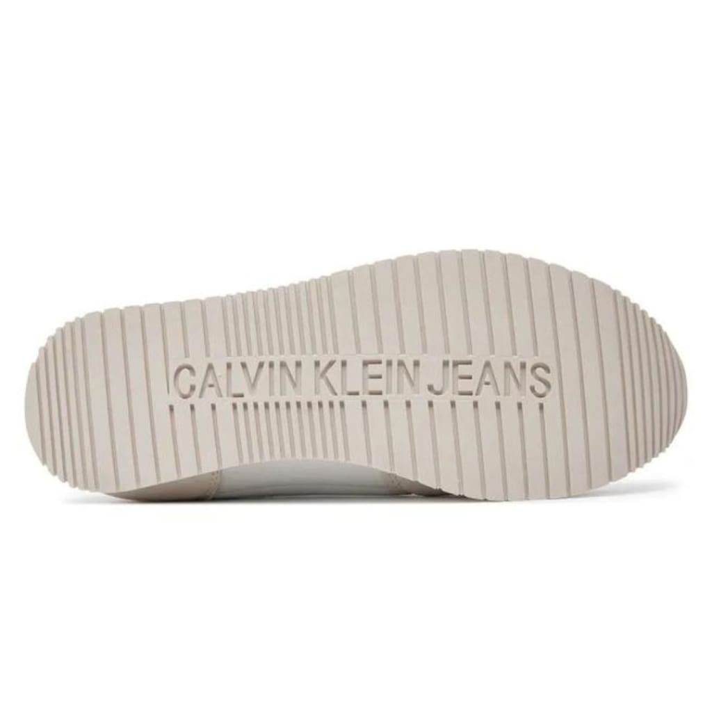 Calvin Klein Jeans Runner Sock Laceup Trainer YM0YM00553 - WHTGRY - Shoes