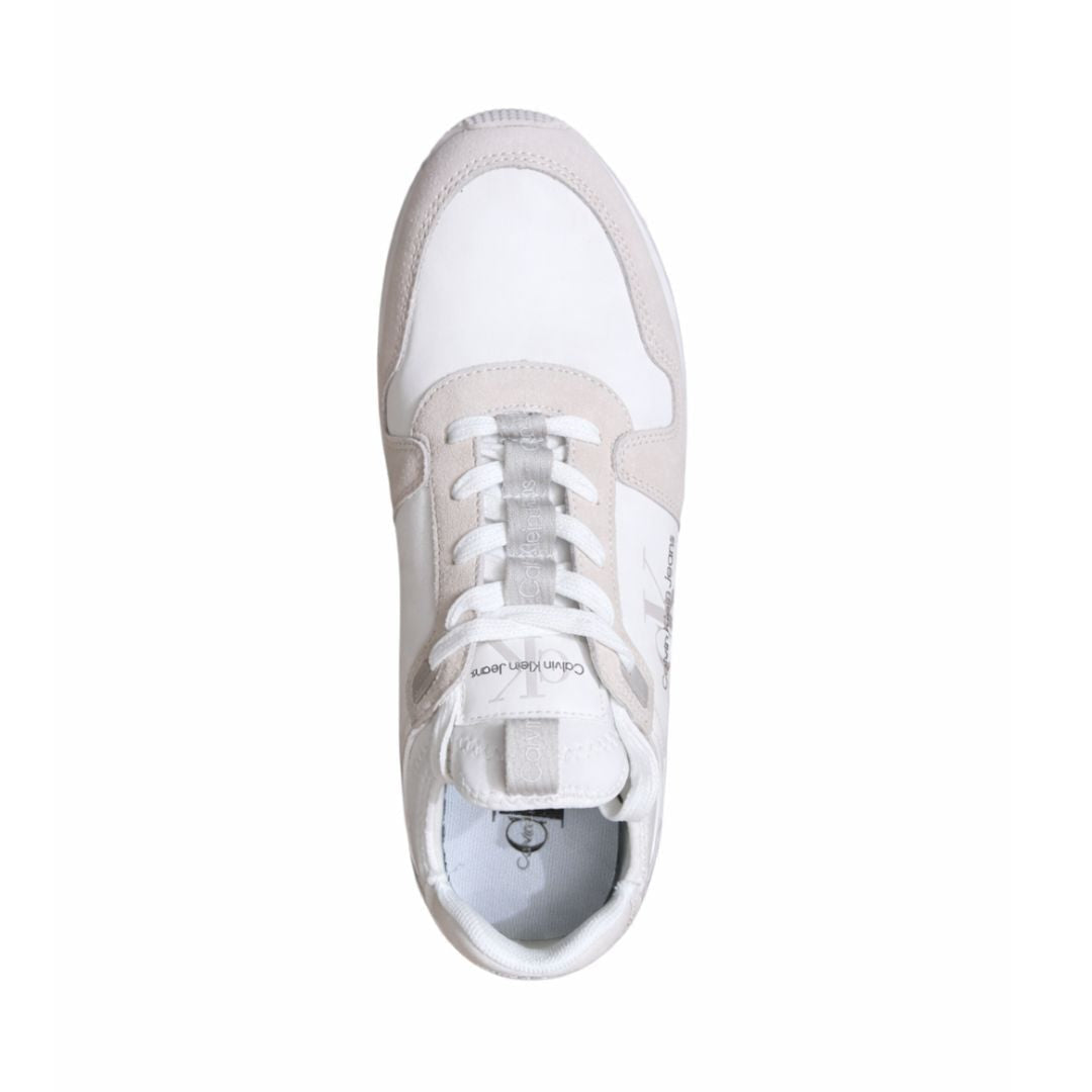 Calvin Klein Jeans Runner Sock Laceup Trainer YM0YM00553-WHTGRY
