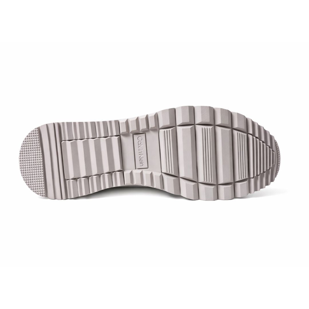 Calvin Klein Jeans Runner Sock Laceup Trainer YM0YM00553-WHTGRY