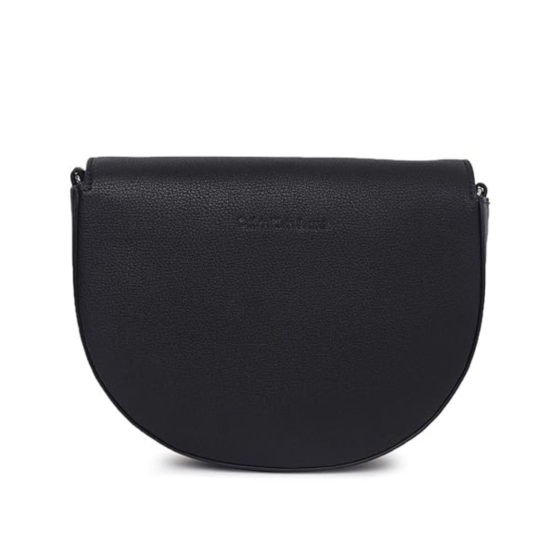 Calvin Klein Jeans Saddle Crossbody Bag - BLK - Black