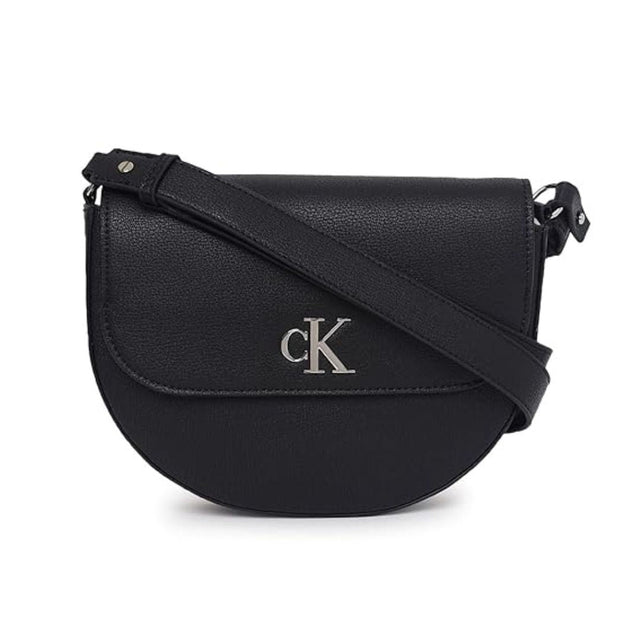 Calvin Klein Jeans Saddle Crossbody Bag - BLK - Black