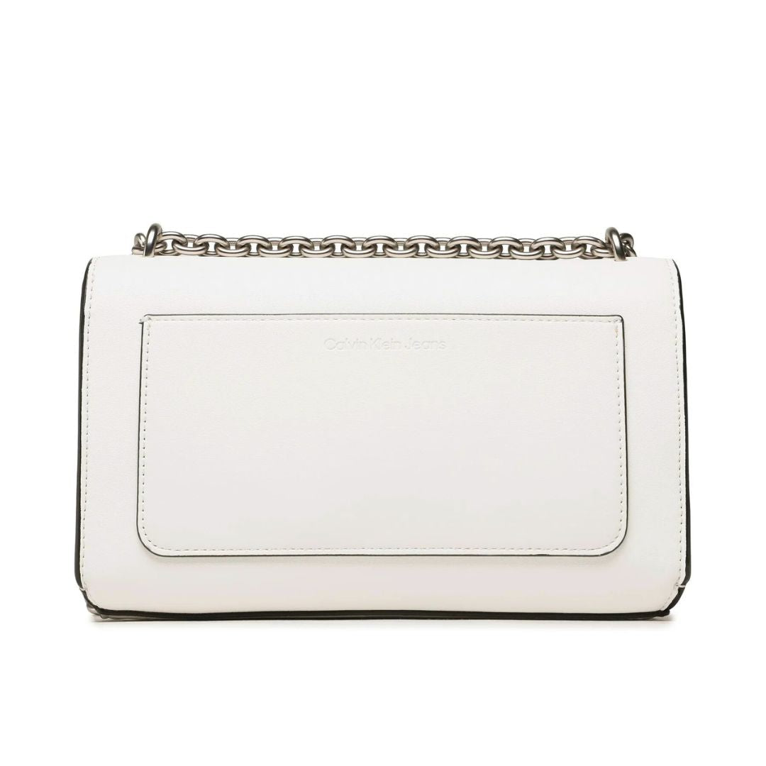 Calvin Klein Jeans Sculpted Ew Flap Conv25 Chain Handbag K60K610562-WHT - White