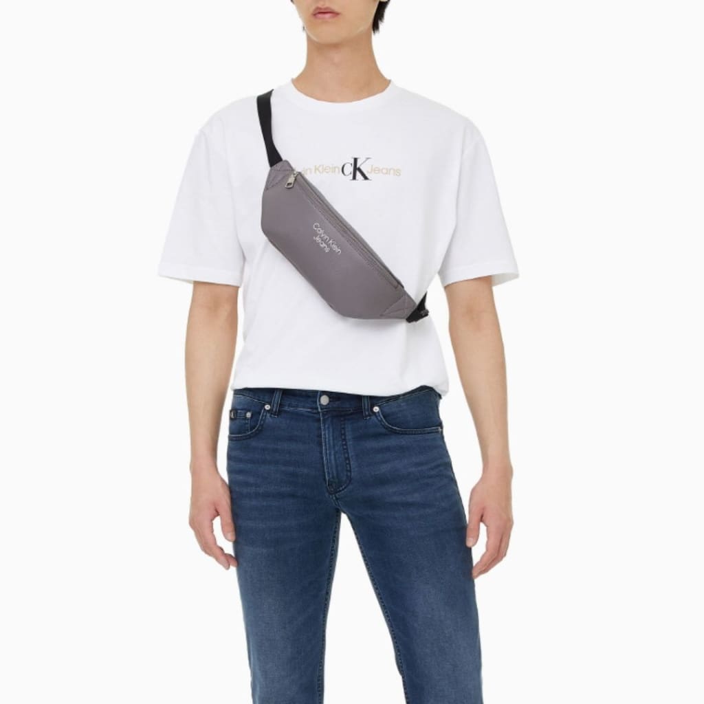Calvin Klein Jeans Simple Zipper Waist Bag Men HH3067-GRY - Gary - Bags