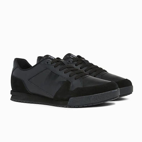 Calvin Klein Jeans Toothy Run Laceup Low Lth Mix Trainer YM0YM00695 - BLKBLK - Shoes
