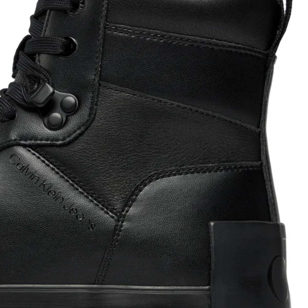 Calvin Klein Jeans Vulc Mid Laceup Lth In Lum -BLK