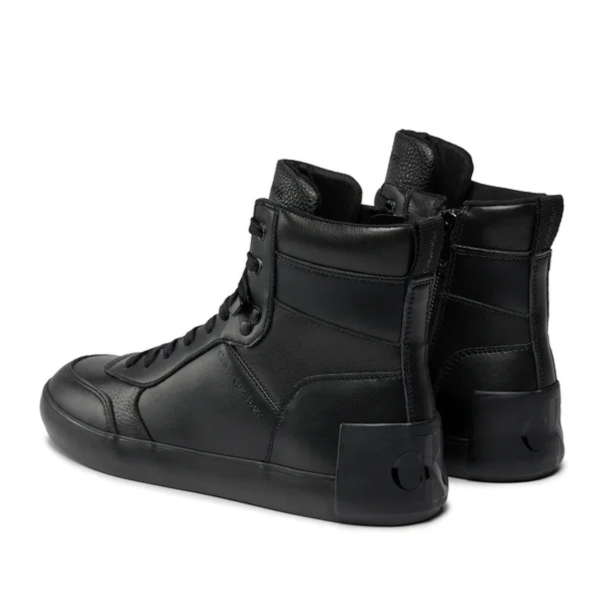 Calvin Klein Jeans Vulc Mid Laceup Lth In Lum -BLK