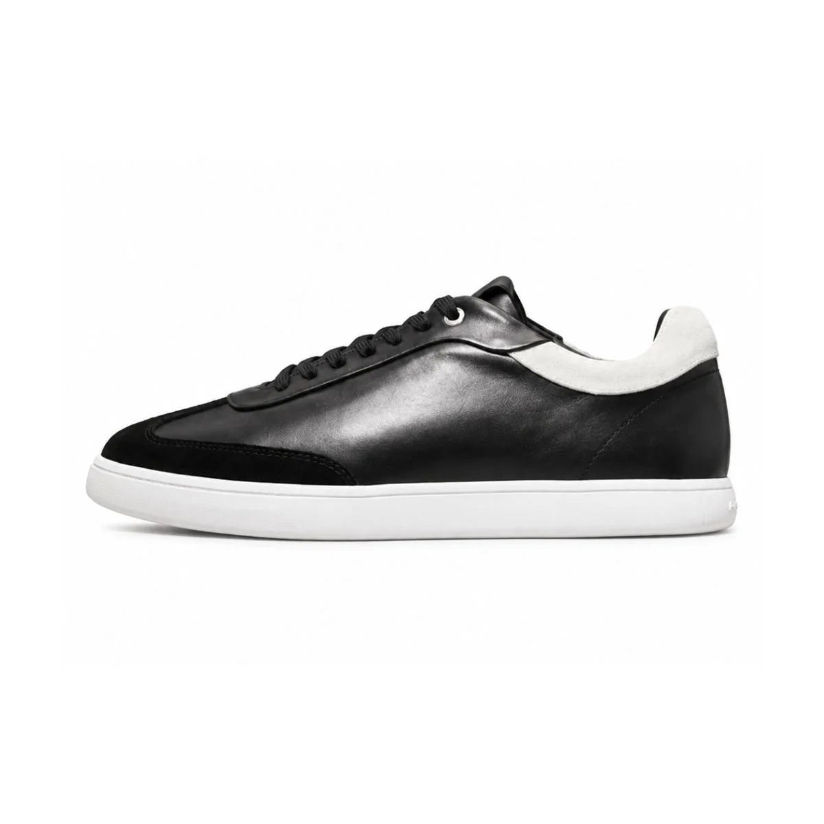 Calvin Klein Lace Up Low Top Leather Sneakers Women HW0HW02400 - BLK
