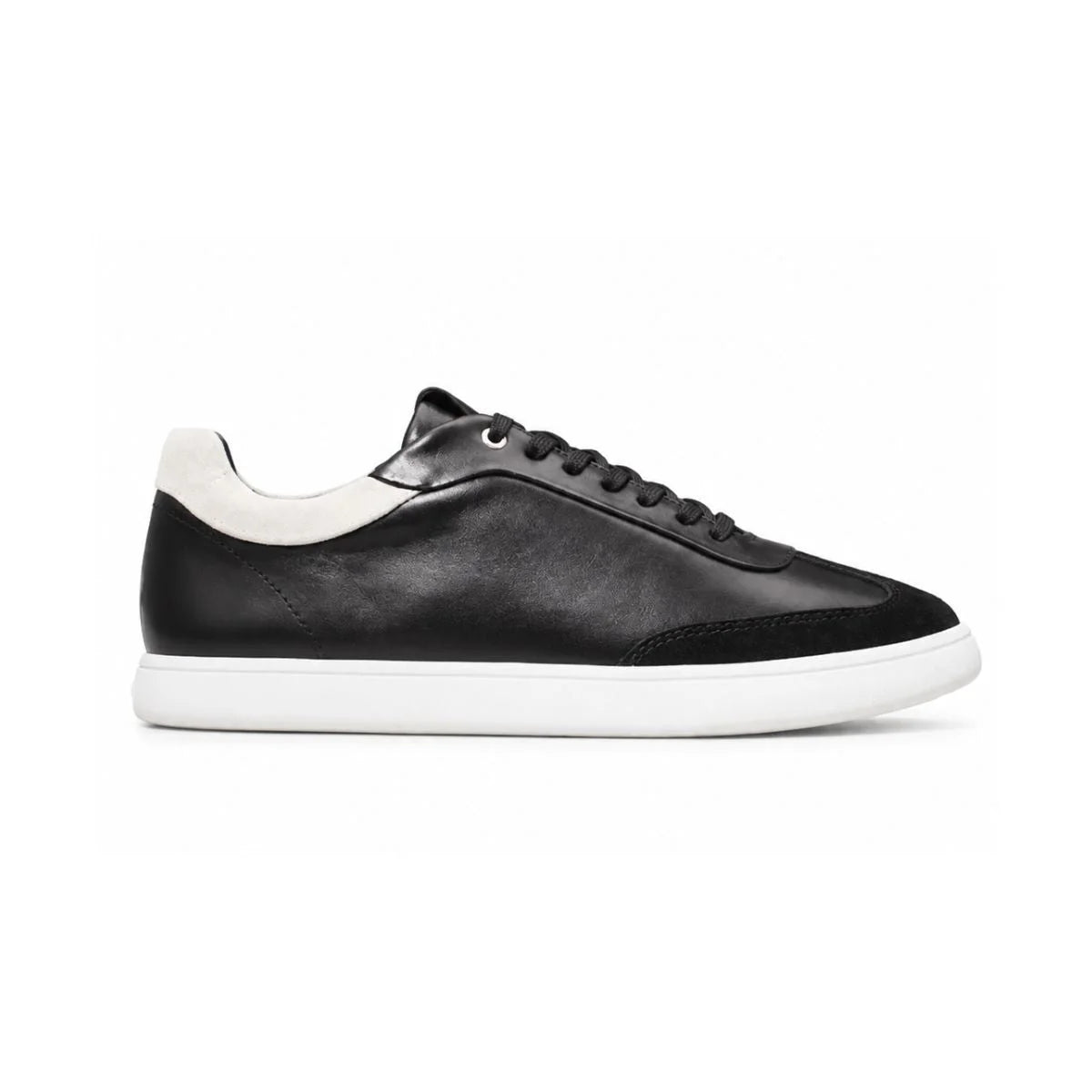 Calvin Klein Lace Up Low Top Leather Sneakers Women HW0HW02400 - BLK