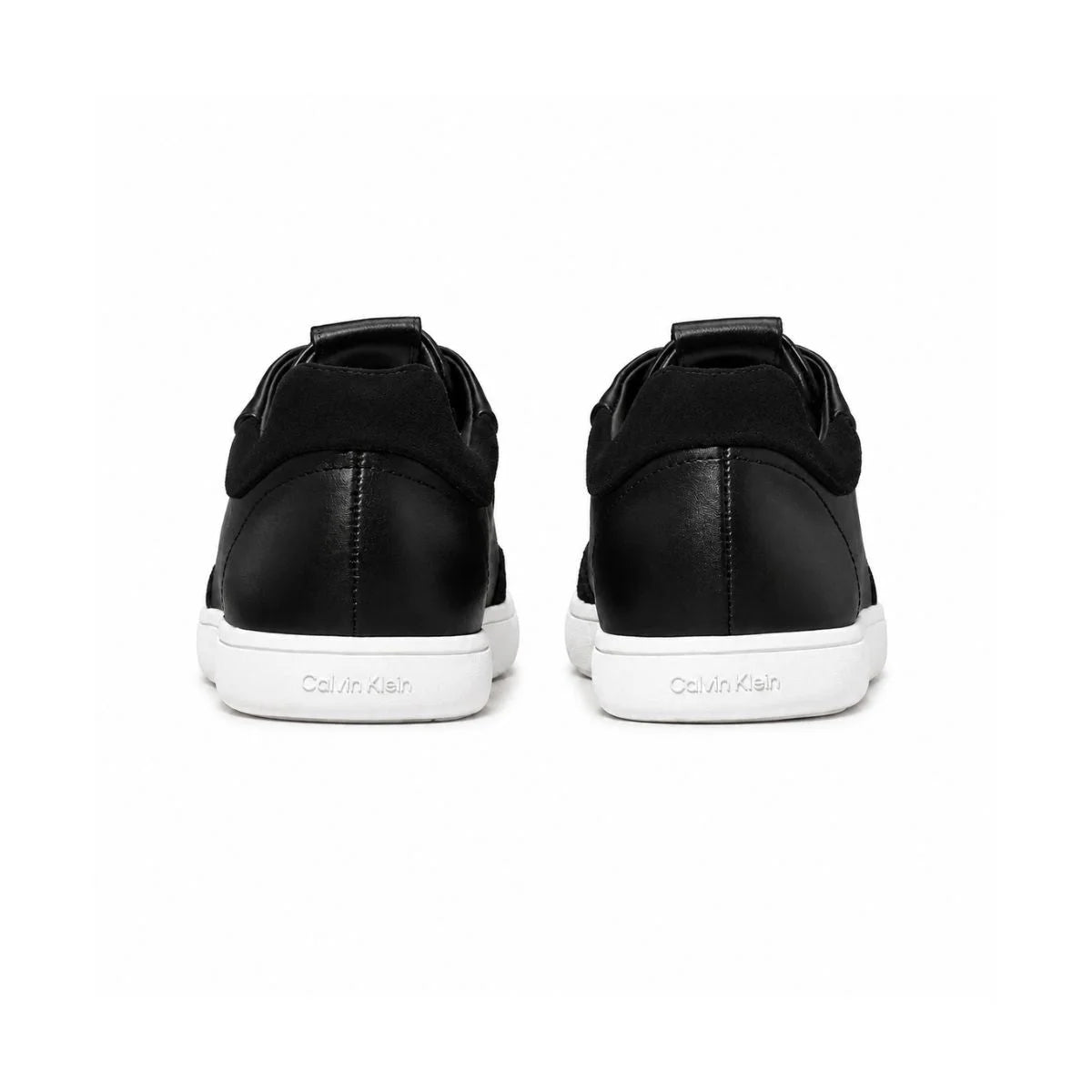 Calvin Klein Lace Up Low Top Leather Sneakers Women HW0HW02400 - BLK