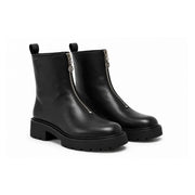 Calvin Klein leather ankle boot zipper - BLK - Black / 37
