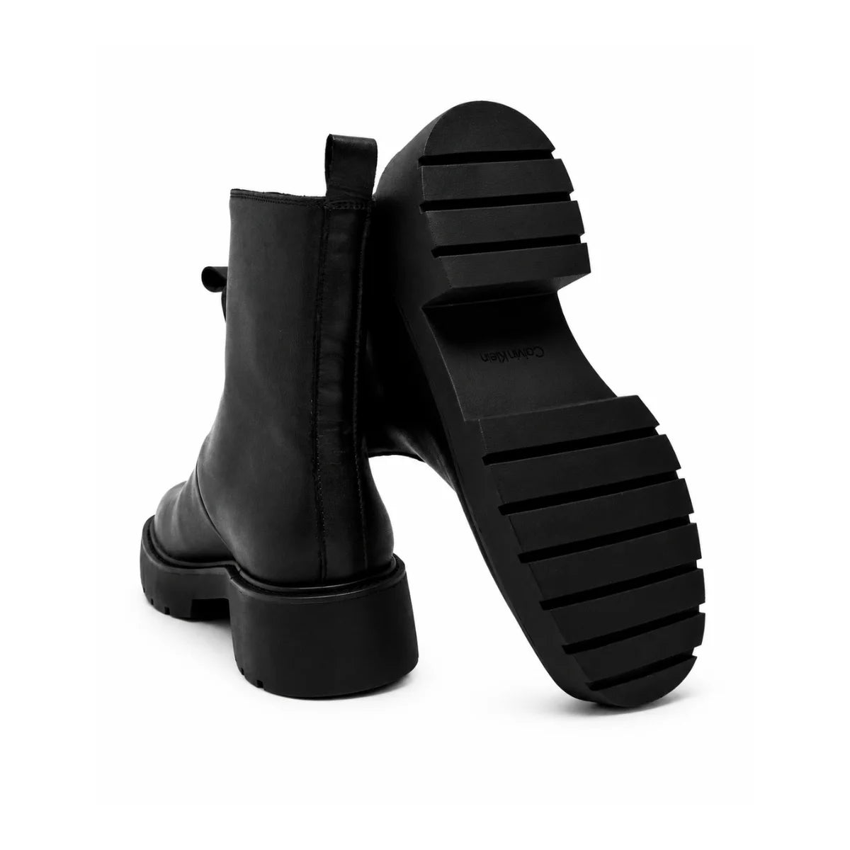 Calvin Klein leather ankle boot zipper - BLK