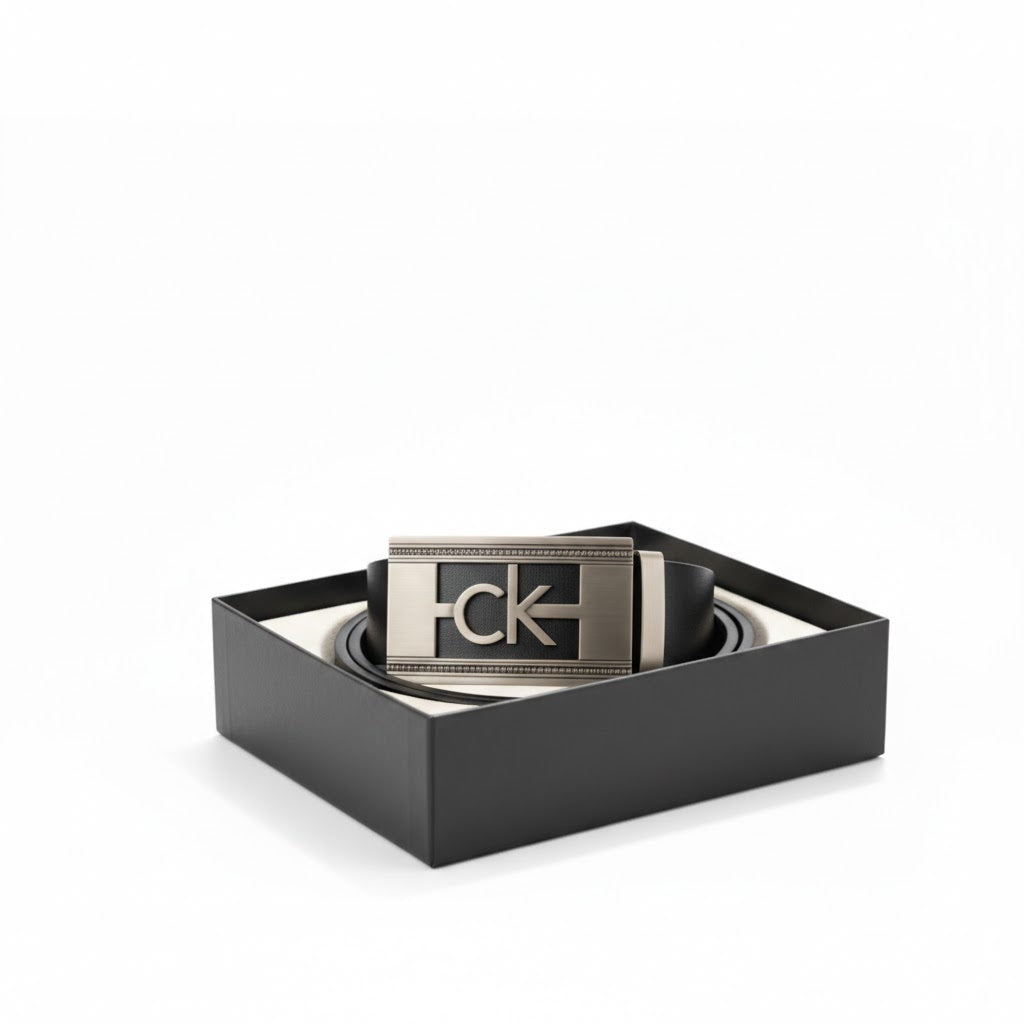 Calvin Klein Leather Closed Buckle Belt Men - BLK