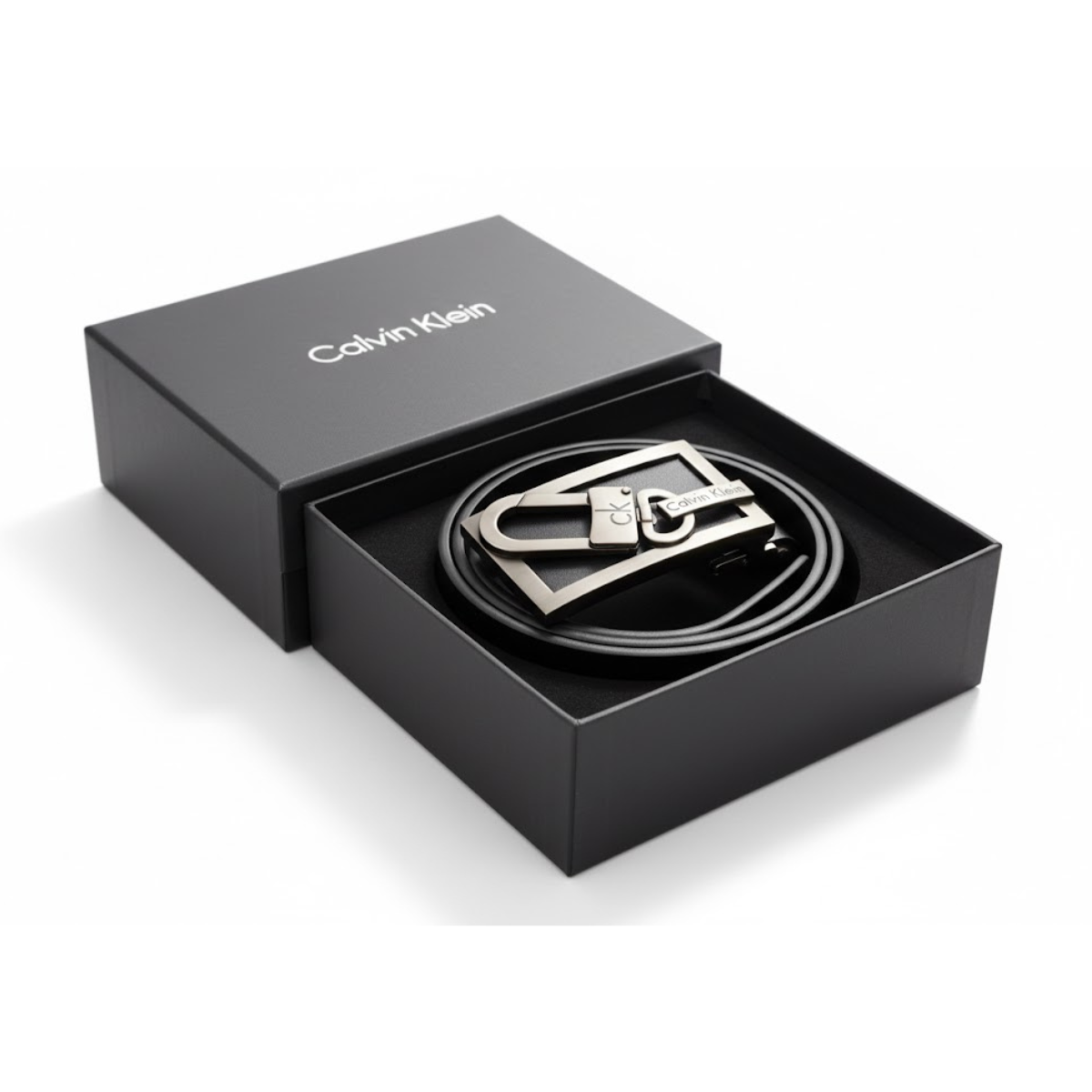 Calvin Klein Leather Closed Buckle Belt Men - BLK