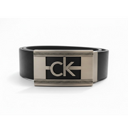 Calvin Klein Leather Closed Buckle Belt Men - BLK - Black / 115 CM