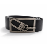 Calvin Klein Leather Closed Buckle Belt Men - BLK - Black / 115 CM