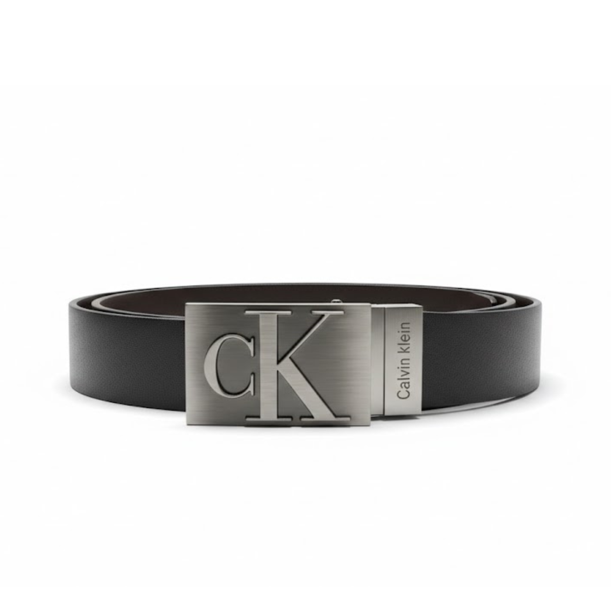 Calvin Klein Leather Closed Buckle Belt Men - BLKBRN - Black-Brown / One size