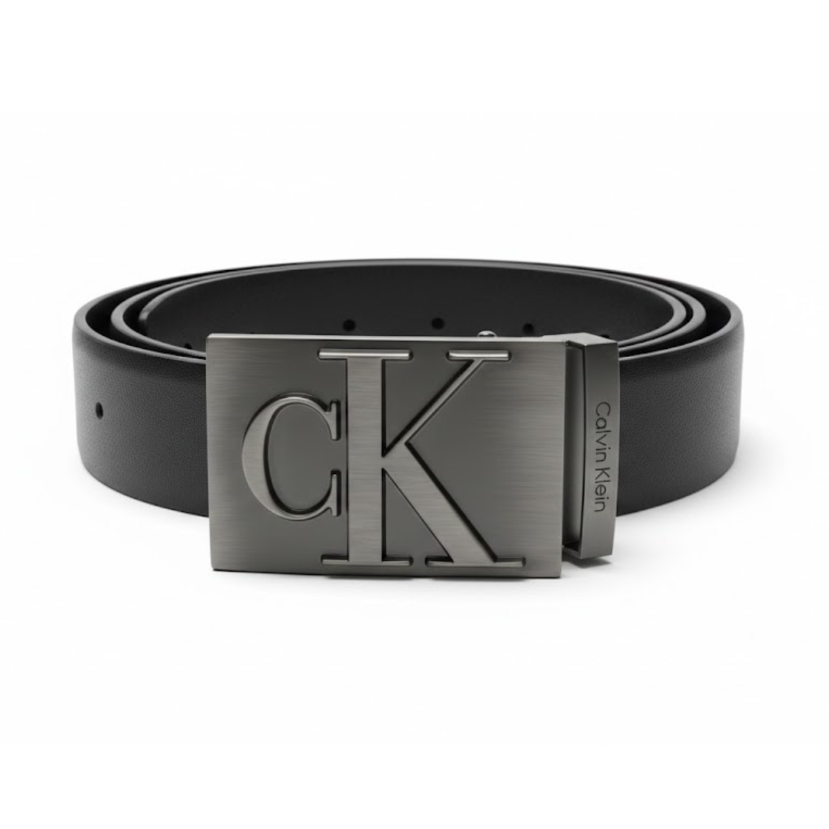 Calvin Klein Leather Closed Buckle Belt Men - BLKBRN - Black-Brown / One size