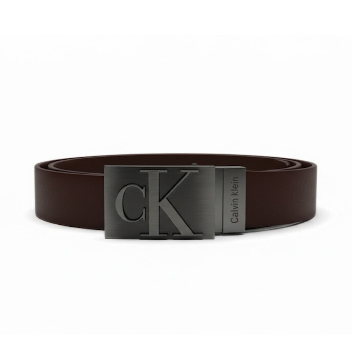 Calvin Klein Leather Closed Buckle Belt Men - BLKBRN - Black-Brown / One size
