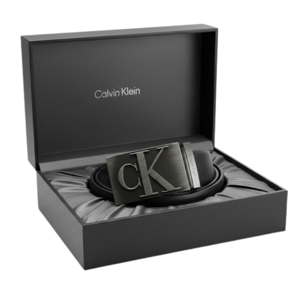 Calvin Klein Leather Closed Buckle Belt Men - BLKBRN - Black-Brown / One size