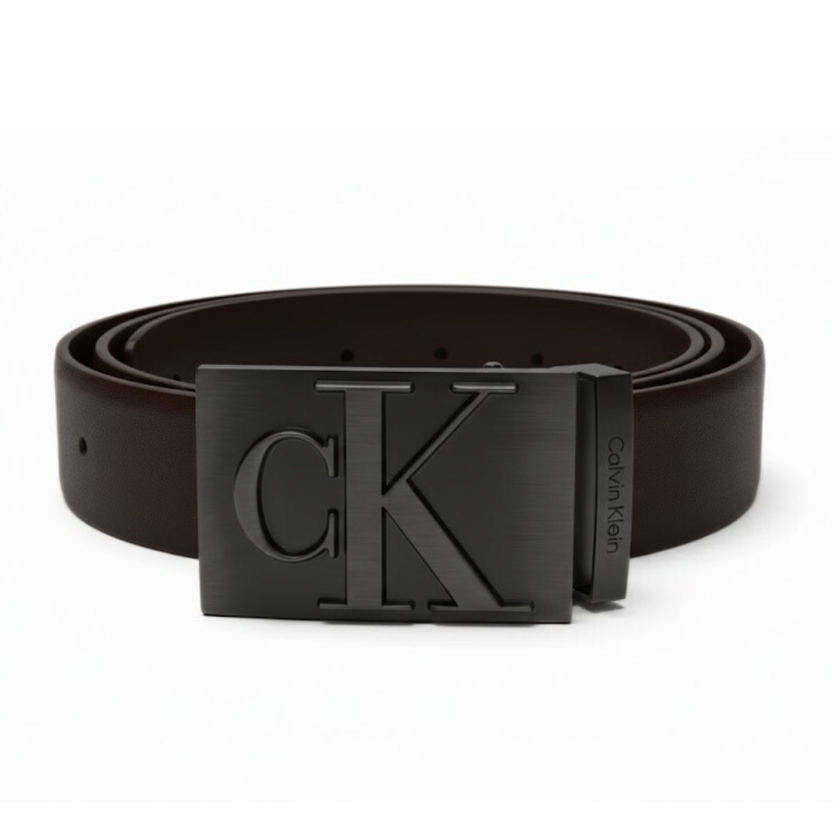 Calvin Klein Leather Closed Buckle Belt Men - BLKBRN - Black-Brown / One size
