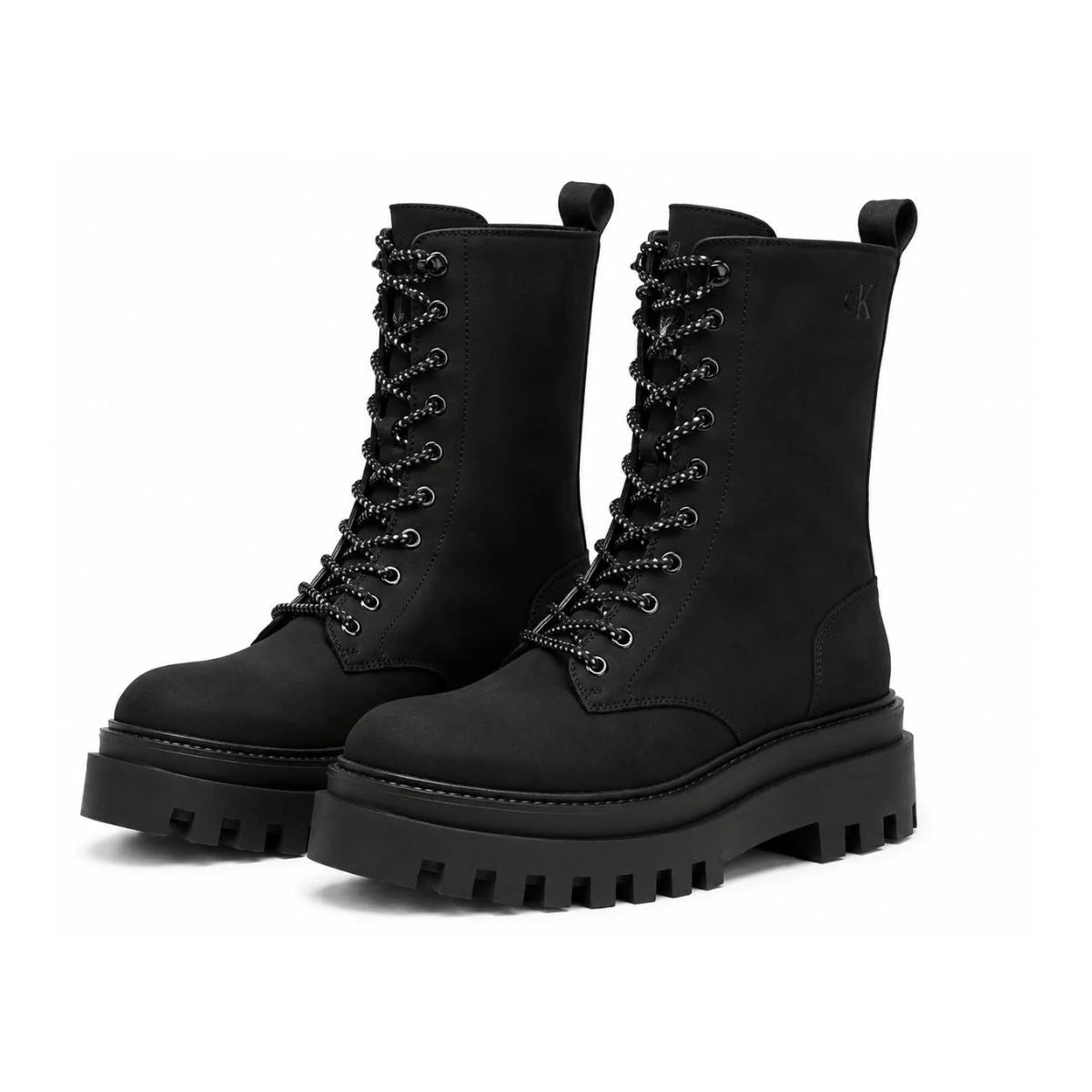 Calvin Klein Leather platform heel Boots Women - BLK - Black / 36