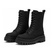 Calvin Klein Leather platform heel Boots Women - BLK - Black / 36