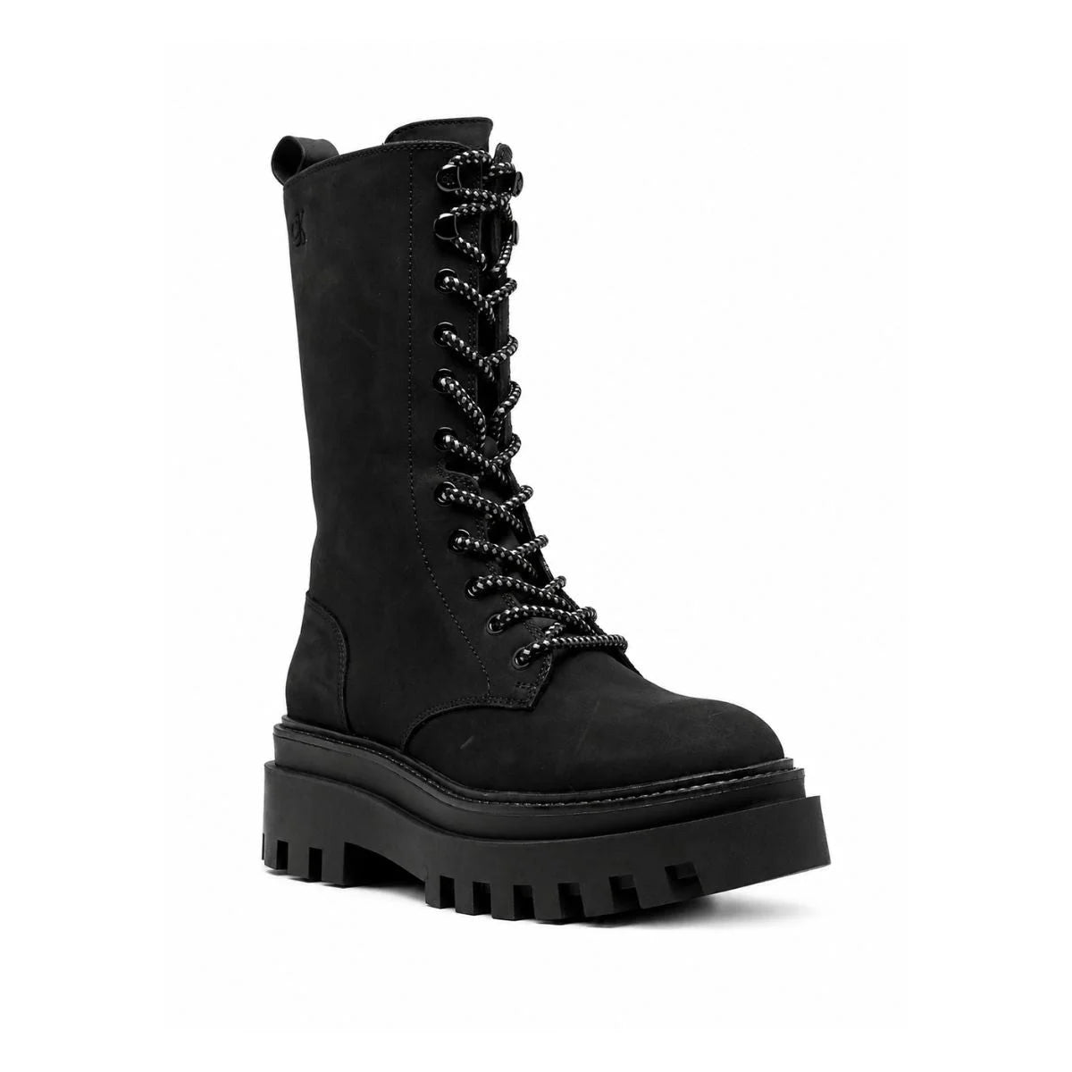 Calvin Klein Leather platform heel Boots Women - BLK