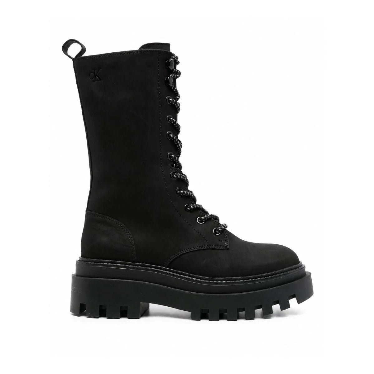 Calvin Klein Leather platform heel Boots Women - BLK