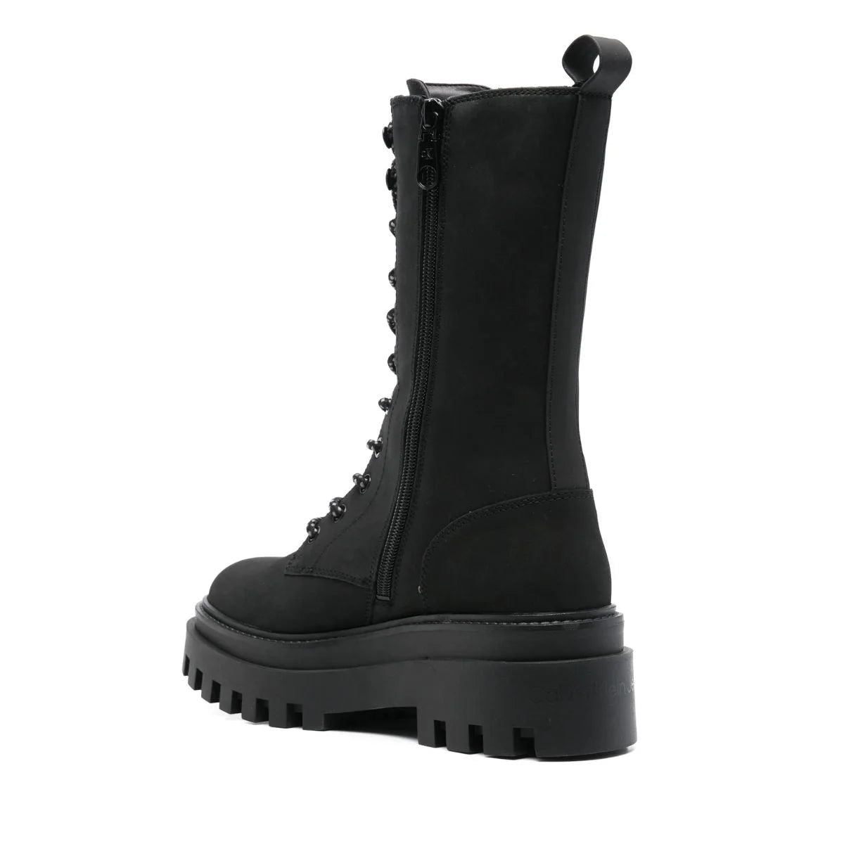 Calvin Klein Leather platform heel Boots Women - BLK