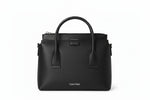 Calvin Klein Leather Shoulder Bag Women - BLK - Black