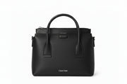Calvin Klein Leather Shoulder Bag Women - BLK - Black