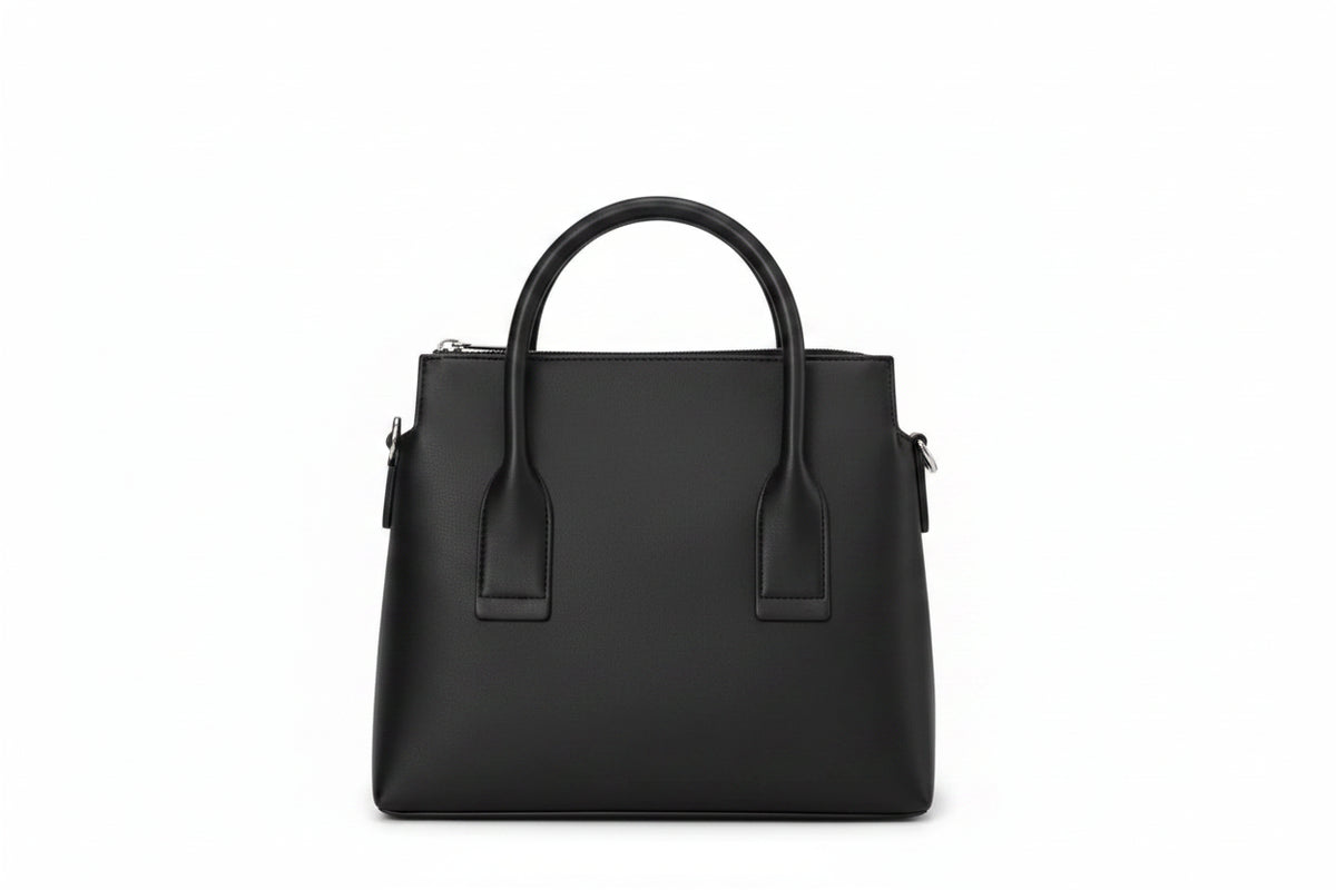 Calvin Klein Leather Shoulder Bag Women - BLK - Black