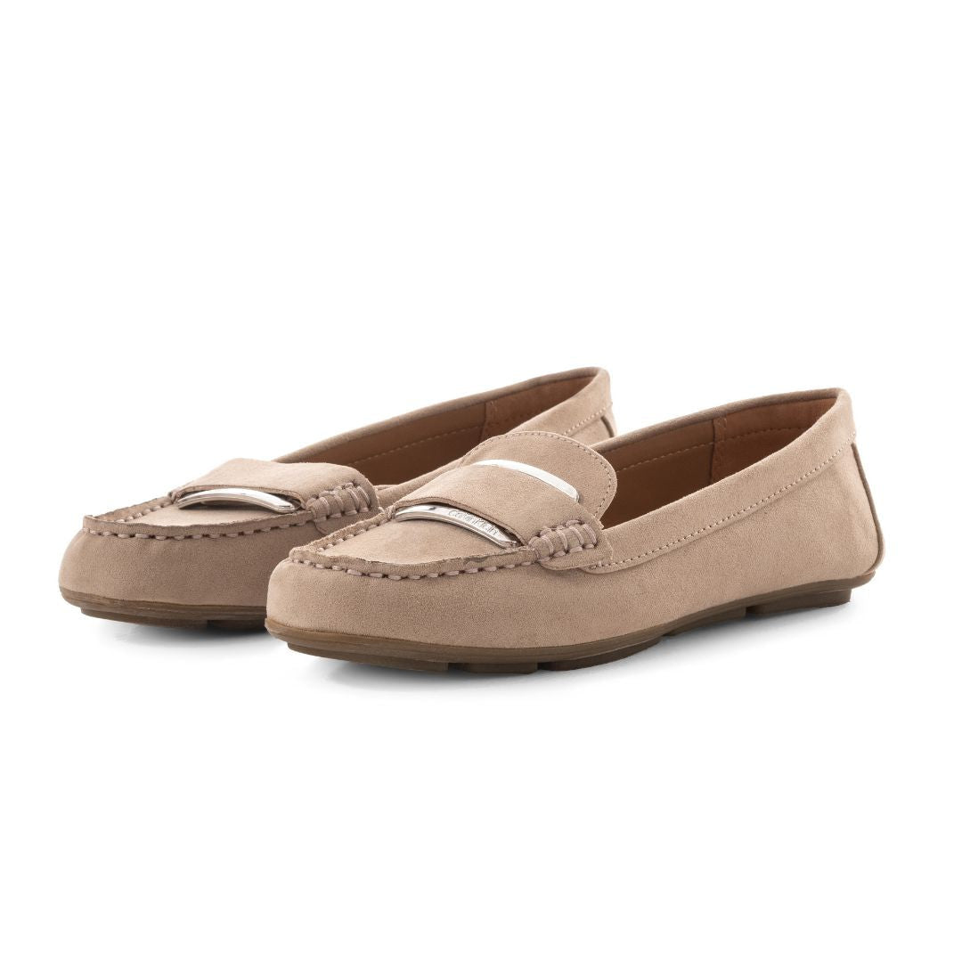 Calvin Klein Leonie Suede Loafers Women - BEG