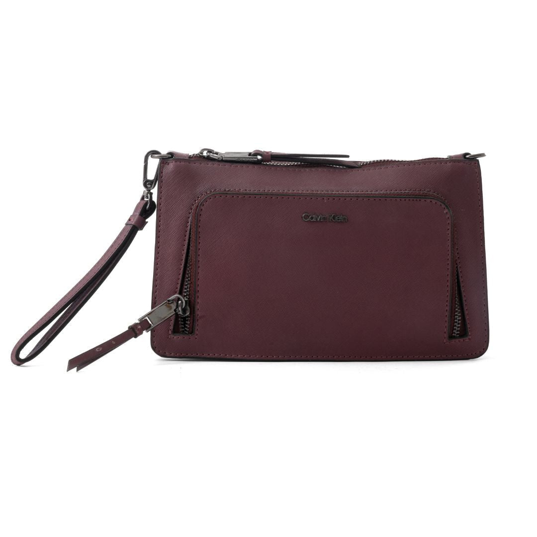 Calvin Klein Lily Crossbody Bag - OFFWHT - Maroon