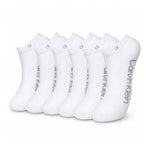 Calvin Klein Logo 6-Pack Low Cut Socks Code C201 - WHT - White / 6 Pairs