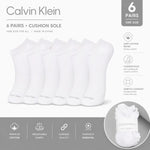 Calvin Klein Logo 6-Pack Low Cut Socks Code C201 - WHT - White / 6 Pairs