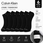 Calvin Klein Logo 6-Pack Low Cut Socks Code C203 - BLK - Black / 6 Pairs